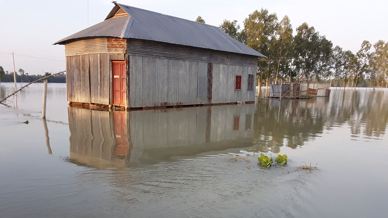 Heavy monsoon rain has caused widespread flooding and inundation in Bangladesh