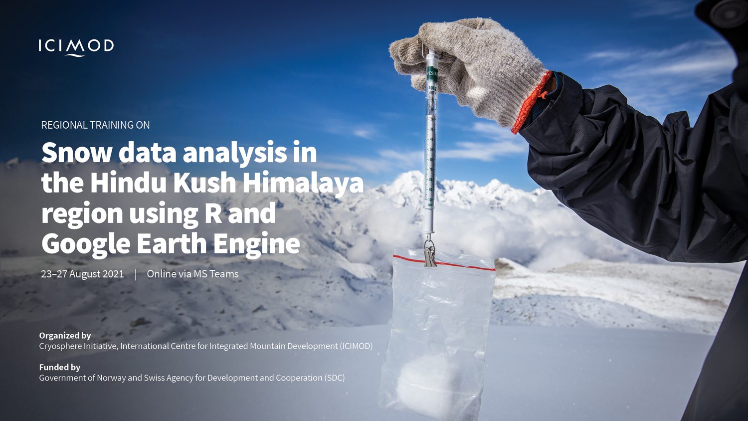 Snow data analysis in the HKH