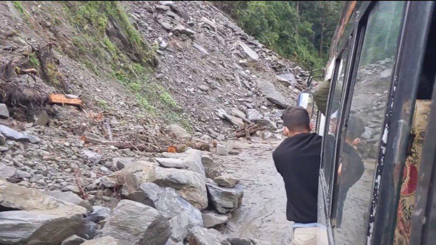 Difficulty in transport system due to landslide and erosions.